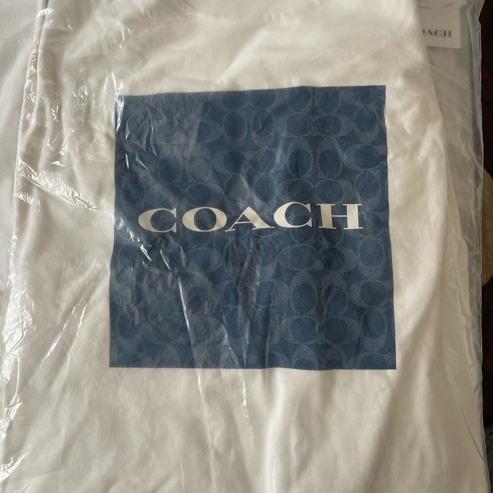 Coach Blue and White Short Sleeve Tee - Picture 4 of 4